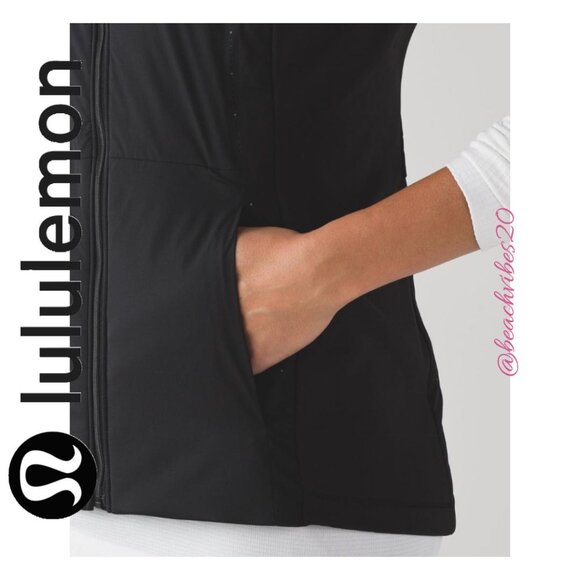 LULULEMON ATHLETICA Run For Cold Vest Black 6 EUC - Picture 7 of 9